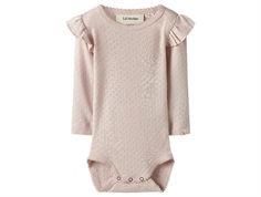 Lil Atelier bodysuit peach whip with eyelet pattern